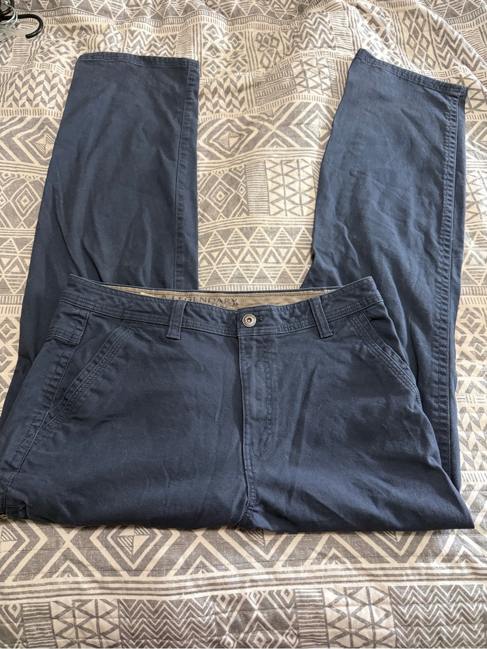 Legendary Outfitters Men’s Navy Utility Cargo Pants 34x32 Straight Leg Stretch
